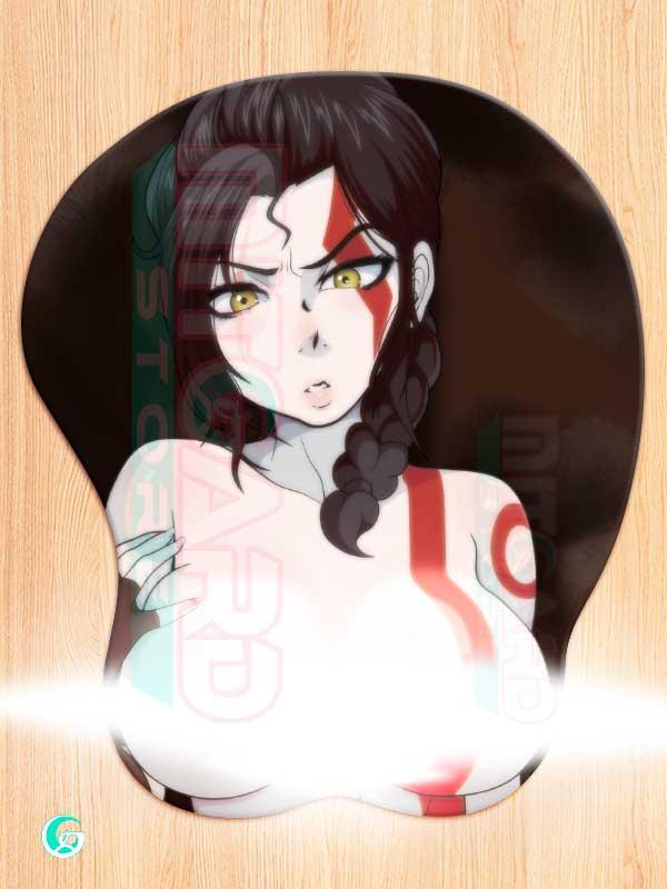 Female Kratos Mousepad 3D GOD OF WAR Mitgard-Knight